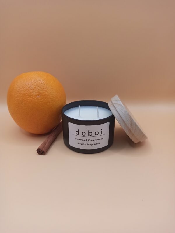 Vela natural de Canela y Naranja