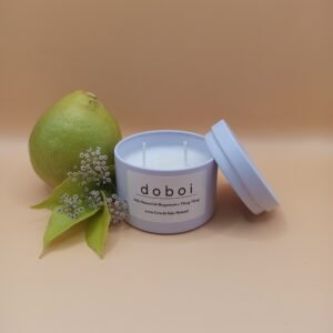 Vela natural de Bergamota e Ylang-Ylang